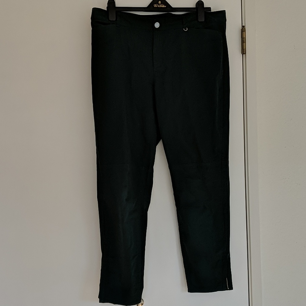 Brooks Brother cropped green jeans with zipper s14
